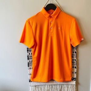 Puma Rickie Fowler orange youth XL Golf tennis Polo collared shirt athletic